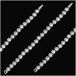 Łańcuch łańcucha CZ Cubic Zirconia Bransoletka Jewienna Moda Bijoux Bijouteria joias no marnish fade biżuteria dostawa dhgarden dh8ze