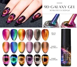 Nail Vision Nail Polish 9D Cat039s Eye Gel 5ml Galaxy Camaleão Gel Magnético Semi Permanente Piscando DIY Color8952536