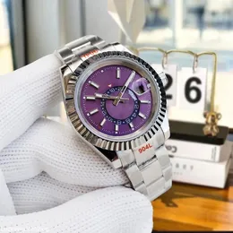 Relógio masculino designer relógios de alta qualidade movimento de caixa de aço inoxidável automático à prova d'água relógio de vidro de safira mecânico 42 mm Sky morador relógio de luxo