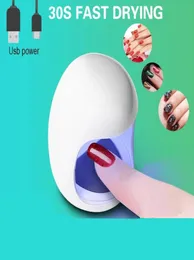 Mini 3W usb pembe yumurta şekli tasarımı 30s hızlı kurutma UV LED lamba tırnak kurutma makinesi cilası kürleme ışık 7196753
