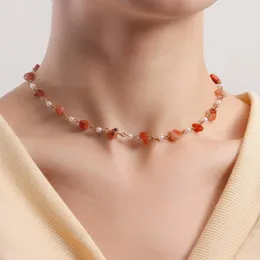 Choker Fashion Personlighet Enkel färgad turkoshänge halsband för kvinnor mångsidig dagligen 2023 smycken tillbehör