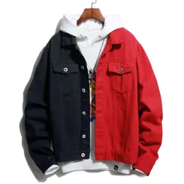 Men's Jackets Designer Two Tone Men Denim Jacket Slim Fit Stylish Coats