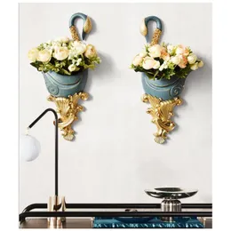Vasos simples cisne europeu parede pendurada vaso de flor stand criativo sala alpendre tv decoração pingente de decoração