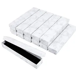 Okulary przeciwsłoneczne Fase 24pcs/Lot 21x4,5x3.1cm Papierowe kartonowe biżuteria przewożą prezentowe pudełka do przechowywania Czarne białe brązowy naszyjnik prostokąt 231101