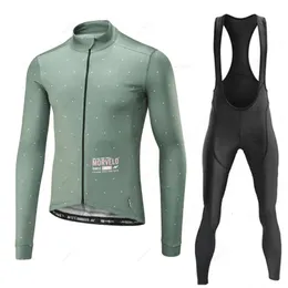 Maglia da ciclismo Set Morvelo Autunno Set da uomo Manica lunga Abbigliamento da bici MTB Uniforme Maillot Ropa De Ciclismo Pantaloni sportivi con bretelle da bicicletta 231102