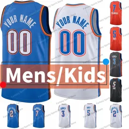 New Basketball Jersey Wiggins Shai 2 Gilgeous Alexander 7 Holmgren 3 Josh Giddey westbrook 0 Pokusevski 17 Jaylen Williams 8 Darius Luguentz Dort Men Kids Boys S-XXXL