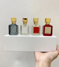 Conjunto de perfume 4 peças maison bacarat rouge 540 extrait eau de parfum paris fragrância homem mulher colônia spray de longa duração smel4487686