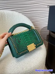Python pattern leather bag luxury designer messenger bag handbag crossbody bag gold chain backpack large brand spicy mom bag original hardware logo 18k gilded 20cm
