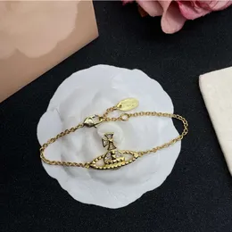 Designer Charm Bracelets Letter Vivian Chokers Luxury Women Fashion Jewelry Metal Pearl Bracelet cjeweler Westwood ddfFD6540