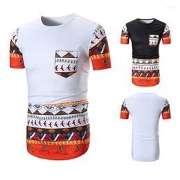 Men's T Shirts 2023 Summer Pattern Fashion Man Leisure Time Short Sleeve Euro Code Nation Wind Printing Personality T-shirt Male15