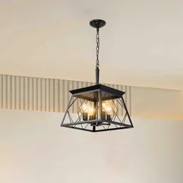 Lustres modernos Lustres de fazenda com 4 luzes para sala de jantar (sem lâmpadas)
