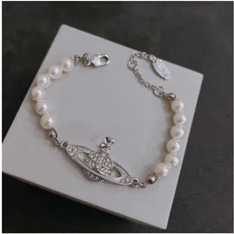 Charm Bracelets Designer Letter Vivian Chokers Luxury Women Fashion Jewelry Metal Pearl Bracelet cjeweler Westwood Motion current 990ess25864