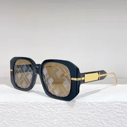 Sacoche Damen-Sonnenbrille Modischer klobiger Plattenrahmen Galvanisch verspiegeltes Bein FF 40065 Designer-Sonnenbrille für Herren in Luxusqualität in limitierter Auflage