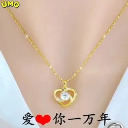 مخططات مطلي بـ 24K Gold Necklace Live Broadcast سلسلة قلادة تاناباتا عيد الحب إكسسوارات هدية 999 18K Gold Jewsler 231101