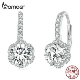 Stud 1ct orelha fivelas 925 brincos de prata esterlina para mulheres d cor vvs1 ex laboratório diamante jóias de casamento 231101