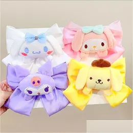 Hair Accessories Cute 4 Colors 8Cm Kids Hair Accessories Love Bowknot Kawaii Plush Barrettes New Design Girl Clippers Drop Delivery Ba Dhlif