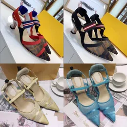 sandla scarpe firmate scarpe eleganti da donna sandali alla moda scarpe a punta tacchi alti testa a punta con scatola