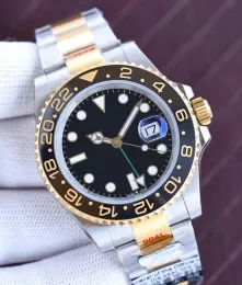 Mężczyźni GMT II Master Watch Zegarek na rękę Niebieską czarną ramkę ceramiczną stal nierdzewna 40 mm Watchc 116710 Automatyczny ruch mechaniczny Limited Jubilee Watches Master