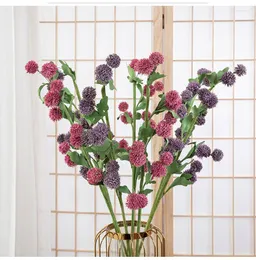 Dekorativa blommor hem bröllopsdekorationer 74.5 cm 12 st små tornbollar en konstgjord blomma hortensia för mariage cadeau femme dekoration