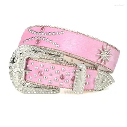 Belts Adult Shinning Waist Belt Luxurious Pin Buckle Adjustable Length Bling Rhinestone For Nightclub