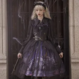 2023 Yeni Lolita Orijinal JSK Gotik Koyu Retro Elbise Cosplay