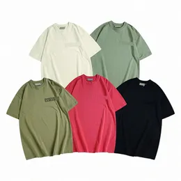 Дизайнерский эсс летние мужские женские женские эссентные футболки с толчками грудь грудь ламинированная печатная отражающая короткие рукава.