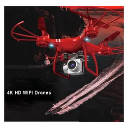 Drohnen 360 WiFi Mini 4K Profesional 1080P 720P HD-Kameras Fpv-Drohnenflugzeug Vierachsiger Luftferngesteuerter Hubschrauber Ourdoor Tra-Lon Dh9Gy