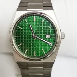 Luxus Uhren Grüne Zifferblatt Herren Uhr Automatische mechanische Bewegung Powermatic Glass Back Edelstahlgurt Armbanduhr Uhren 40 mm Größe neu