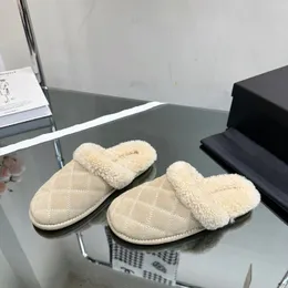 Chinelos de lã natural criança camurça salto baixo costura sutumn sapatos de inverno cores sólidas dedo do pé redondo deslizamento em mocassins femininos chinelo casual