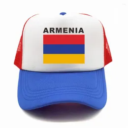 Gorras de béisbol Armenia Trucker Cap Hombres Bandera Sombrero Béisbol Unisex Malla Red Ajustable