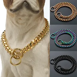 Hundehalsbänder Leinen Metall Training Choke Kette für große Pitbull Bulldog Langlebig Edelstahl Slip P China Halsband 230403