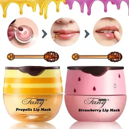 Lipstick 5 5g Lip Sleep Mask Night Maintenance Moisturizing Gloss Bleach Cream Nourishing Care Strawberry Honey 231102