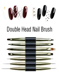 Nail Brushes Beauty Gel Polish DIY Art Painting Pen Liner Drawing Brush Double Head9822441