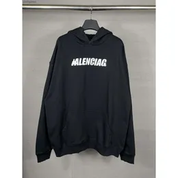 Clássico paris balenciiaga usado com capuz hoodies marca de moda moletom com capuz carta impressão camisola das mulheres dos homens alta edição familiar pxj6