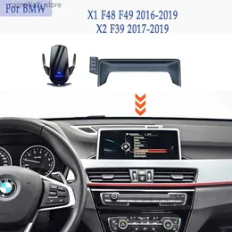 BMW X1 F48 F49 2016-2019 X2 F39 2017- 2019スクリーン固定ナビゲーションブラケットベースワイヤレス充電Q231104