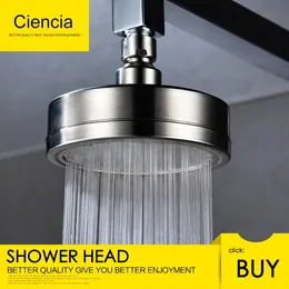 Bathroom Shower Heads Ciencia Stainless Steel Brushed Nickel 360 Degree Rotate Pressurized Water Saving Shower Head Strong but Soft Shower Head 231102