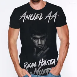 Erkek Tişörtleri Fanan Şarkıcı Anuel Gömlek Street Giyim Üstleri