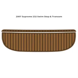 2007 Supreme 232 Badeplattform-Trittpolster für Boot, EVA-Schaum, Faux-Teak-Deck-Bodenmatte, selbstklebender, selbstklebender SeaDek-Boden im Gatorstep-Stil