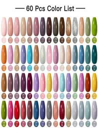 Mtssii 6040pcs Color Nail Polish Set 155 Colors Semi Permanent UV Led Gel Varnish Soak Off Lacquers Base Top Coat5636494