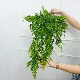 زهور زخرفية 90 سم نبات الاصطناعي لوحة الجدار الأخضر شنق ورقة Ivy Garland البلاستيك مزيف لحفل الزفاف ديكور حديقة المنزل