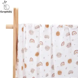 Одеяла пеленание кангобаби бамбуковое хлопковое хлопковое покрытие и открытая детская пленка муслиновая пеленка 230331