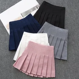 Skirts School Uniform Girls Skirts Performance Pleated Skirt Solid Children Clothes Baby Toddler Teenager Kids Bottoms 6 8 10 12 Years 230403