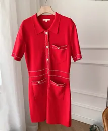Chunyuan, облегающее трикотажное платье Xiaoxiang Ma je, 23 года, красная короткая юбка