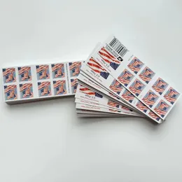 ABD bayrak damgası 2022 Uzun birinci sınıf oranı, 100 kitapçık bölmesinin 1 krizi harfler kartpostal ruloları, 100 adet