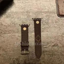 Designer Top Watchbands Leather Straps for Apple Watch Band 45mm 42mm 38mm 49mm 44mm iwatch 7 1 2 3 4 5 6 series bands Bracelet Wristband Print Stripes watchband