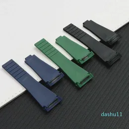 22mm Curved End Silicone Rubber Watchband for Role Strap Submariner Gmt Explorer 2 Bracelet Watch Band Tools