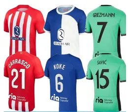 23 24 Griezmann R. De Paul Home Away Away Erkek Futbol Formaları 120. Yıldönümü M. Llorente Correa Camiseta Atletico Futbol Gömlekleri Üniformaları