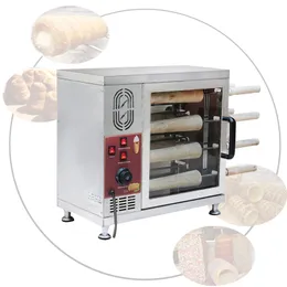 Macchina per il pane Tostapane elettrico rotativo automatico Cuocere la torta Rotolo Bagel Macchina per il pane con rullo per camino ungherese