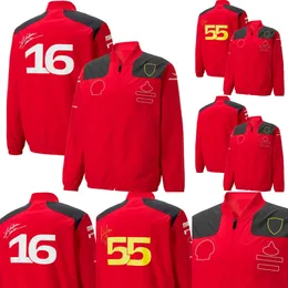 F1 Men's Casual Jacket 2023 Ny Formel 1 Team Red Zipper Windbreaker Jacket Spring Autumn Motorsport Racing Coat Plus Size Custom