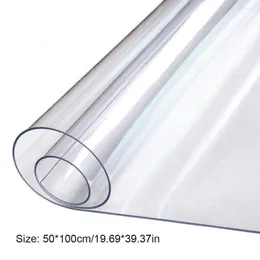 Table Cloth Cover PVC Transparent Heat-resistant Washable Desk Protector Mat 40x60cm